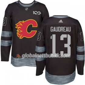 Calgary Flames Hockeydrakt Johnny Gaudreau 13 1917-2017 100th Anniversary Svart Adidas Authentic - Herre